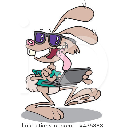 Royalty-Free (RF) Laptop Clipart Illustration by toonaday - Stock Sample #435883