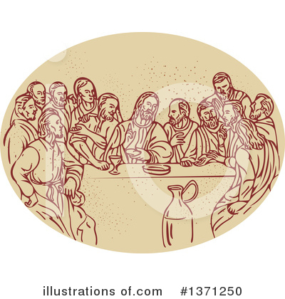 Last Supper Clipart #1371250 by patrimonio