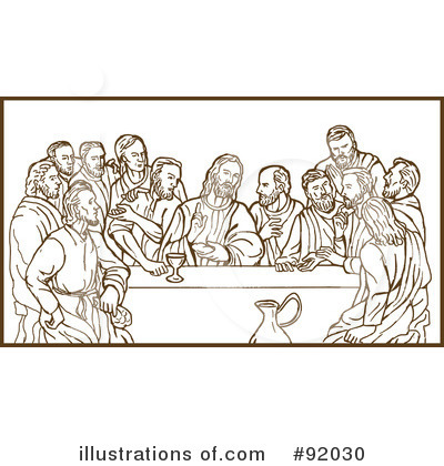 Royalty-Free (RF) Last Supper Clipart Illustration by patrimonio - Stock Sample #92030