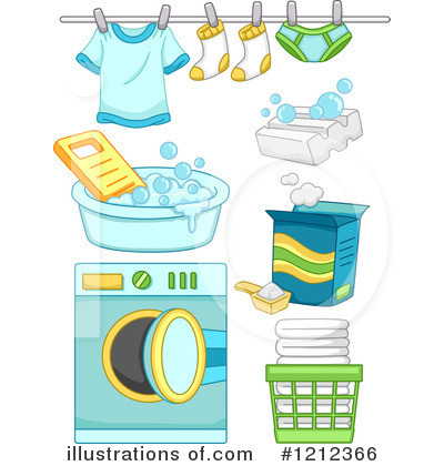 Royalty-Free (RF) Laundry Clipart Illustration by BNP Design Studio - Stock Sample #1212366