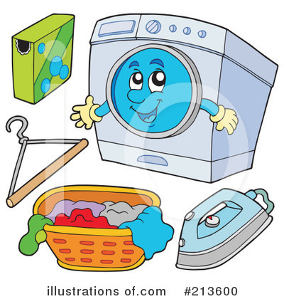 Royalty-Free (RF) Laundry Clipart Illustration by visekart - Stock Sample #213600
