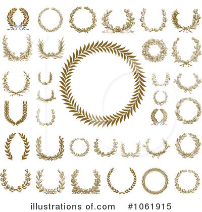 Royalty-Free (RF) Laurel Wreath Clipart Illustration by BestVector - Stock Sample #1061915