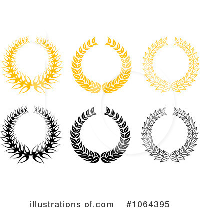 Royalty-Free (RF) Laurel Wreath Clipart Illustration by Vector Tradition SM - Stock Sample #1064395