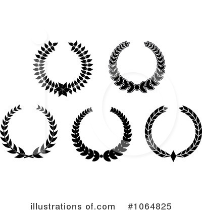 Royalty-Free (RF) Laurel Wreath Clipart Illustration by Vector Tradition SM - Stock Sample #1064825