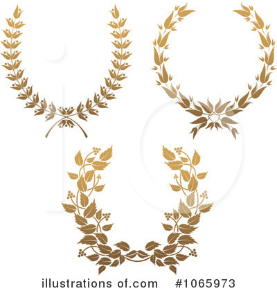 Royalty-Free (RF) Laurel Wreath Clipart Illustration by Vector Tradition SM - Stock Sample #1065973