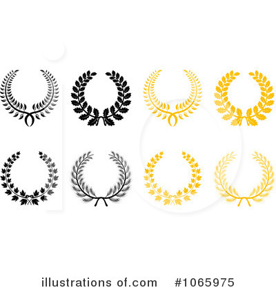 Royalty-Free (RF) Laurel Wreath Clipart Illustration by Vector Tradition SM - Stock Sample #1065975