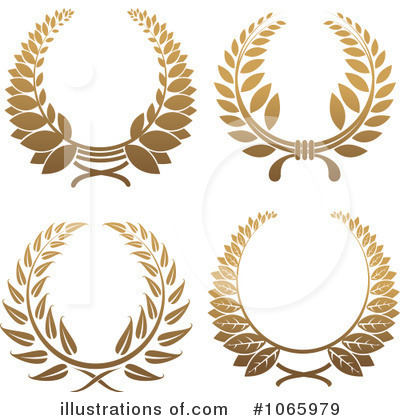 Royalty-Free (RF) Laurel Wreath Clipart Illustration by Vector Tradition SM - Stock Sample #1065979