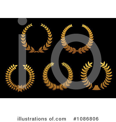 Royalty-Free (RF) Laurel Wreath Clipart Illustration by Vector Tradition SM - Stock Sample #1086806