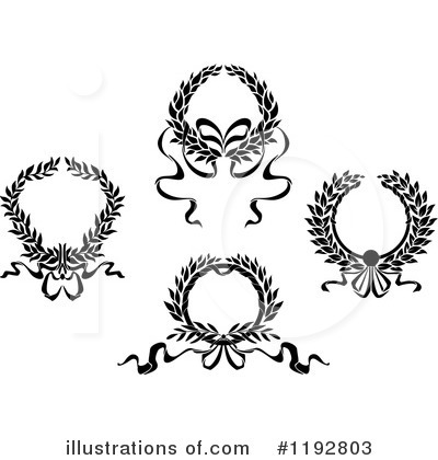 Royalty-Free (RF) Laurel Wreath Clipart Illustration by Vector Tradition SM - Stock Sample #1192803