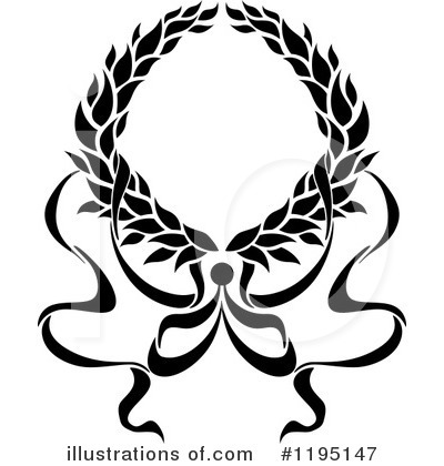 Royalty-Free (RF) Laurel Wreath Clipart Illustration by Vector Tradition SM - Stock Sample #1195147