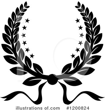 Royalty-Free (RF) Laurel Wreath Clipart Illustration by Vector Tradition SM - Stock Sample #1200824