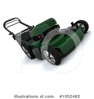 Royalty-Free (RF) Lawn Mower Clipart Illustration by KJ Pargeter - Stock Sample #1052482