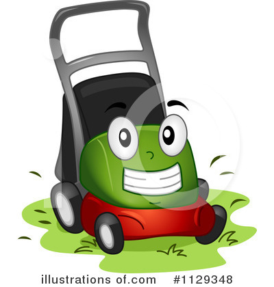 Royalty-Free (RF) Lawn Mower Clipart Illustration by BNP Design Studio - Stock Sample #1129348