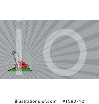 Royalty-Free (RF) Lawn Mower Clipart Illustration by patrimonio - Stock Sample #1388712