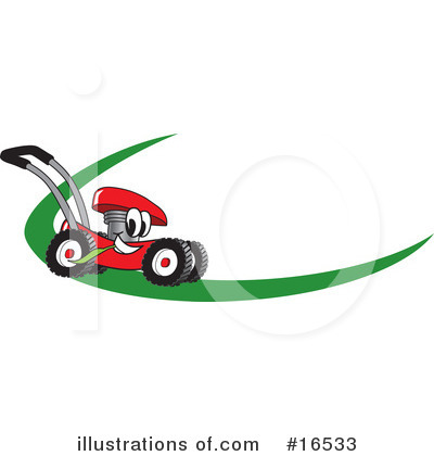 Royalty-Free (RF) Lawn Mower Clipart Illustration by Toons4Biz - Stock Sample #16533