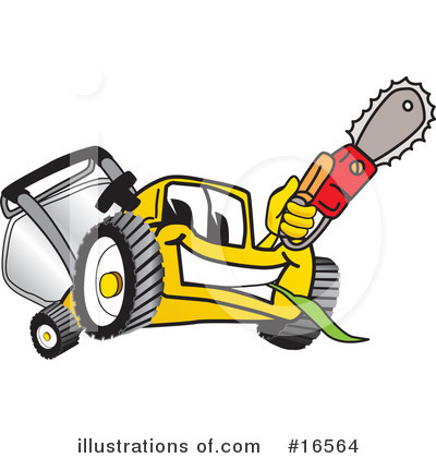 Royalty-Free (RF) Lawn Mower Clipart Illustration by Mascot Junction - Stock Sample #16564
