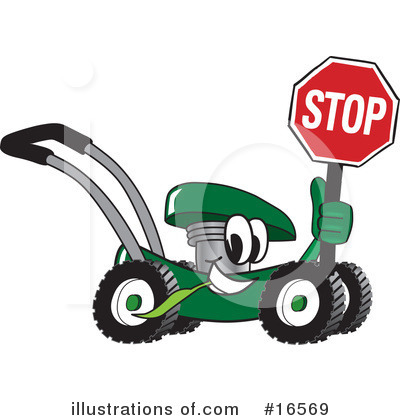 Royalty-Free (RF) Lawn Mower Clipart Illustration by Toons4Biz - Stock Sample #16569