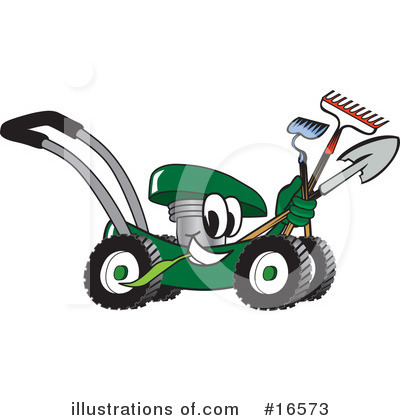 Royalty-Free (RF) Lawn Mower Clipart Illustration by Toons4Biz - Stock Sample #16573