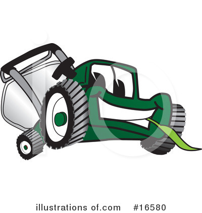 Royalty-Free (RF) Lawn Mower Clipart Illustration by Mascot Junction - Stock Sample #16580