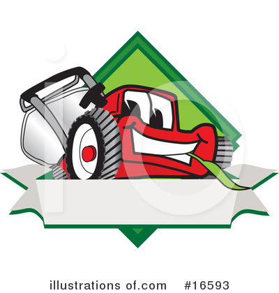 Royalty-Free (RF) Lawn Mower Clipart Illustration by Mascot Junction - Stock Sample #16593
