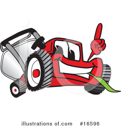 Royalty-Free (RF) Lawn Mower Clipart Illustration by Mascot Junction - Stock Sample #16596