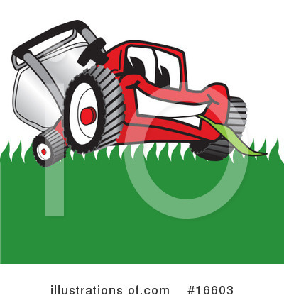 Royalty-Free (RF) Lawn Mower Clipart Illustration by Toons4Biz - Stock Sample #16603