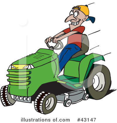 Royalty-Free (RF) Lawn Mower Clipart Illustration by Dennis Holmes Designs - Stock Sample #43147