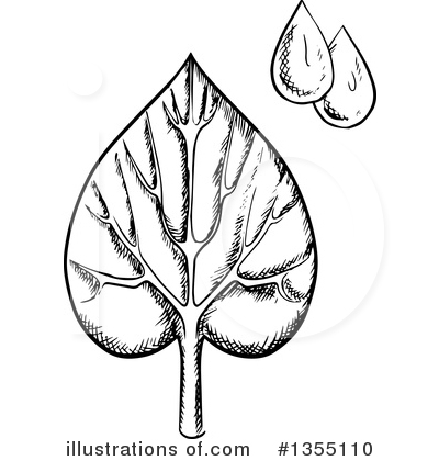Royalty-Free (RF) Leaf Clipart Illustration by Vector Tradition SM - Stock Sample #1355110