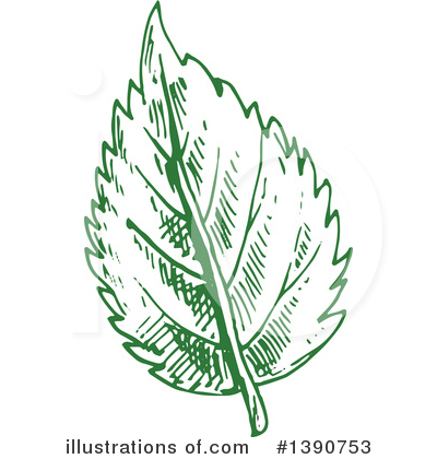 Royalty-Free (RF) Leaf Clipart Illustration by Vector Tradition SM - Stock Sample #1390753