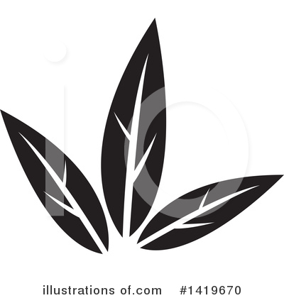 Royalty-Free (RF) Leaf Clipart Illustration by cidepix - Stock Sample #1419670