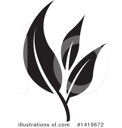 Royalty-Free (RF) Leaf Clipart Illustration by cidepix - Stock Sample #1419672