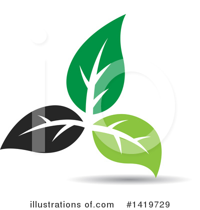 Royalty-Free (RF) Leaf Clipart Illustration by cidepix - Stock Sample #1419729
