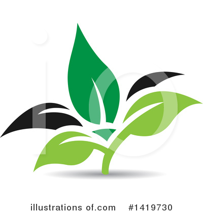 Royalty-Free (RF) Leaf Clipart Illustration by cidepix - Stock Sample #1419730