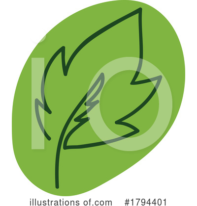 Royalty-Free (RF) Leaf Clipart Illustration by Vector Tradition SM - Stock Sample #1794401