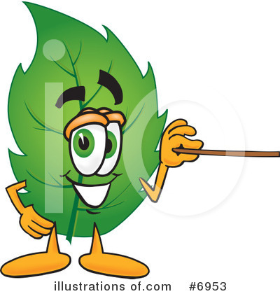 Royalty-Free (RF) Leaf Clipart Illustration by Mascot Junction - Stock Sample #6953