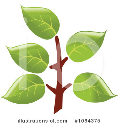 Royalty-Free (RF) Leaves Clipart Illustration by Vector Tradition SM - Stock Sample #1064375