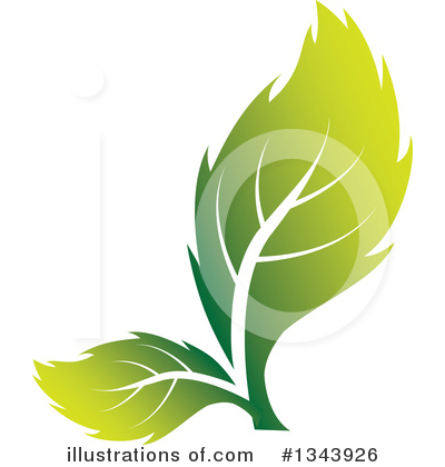 Royalty-Free (RF) Leaves Clipart Illustration by ColorMagic - Stock Sample #1343926