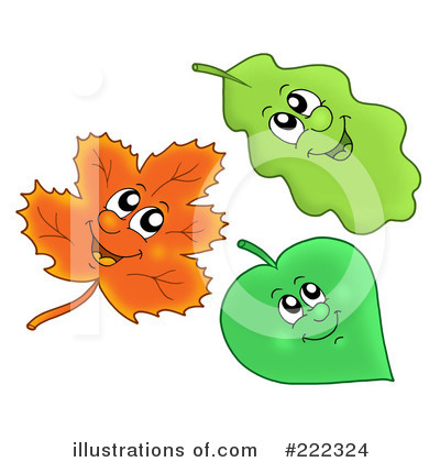 Royalty-Free (RF) Leaves Clipart Illustration by visekart - Stock Sample #222324