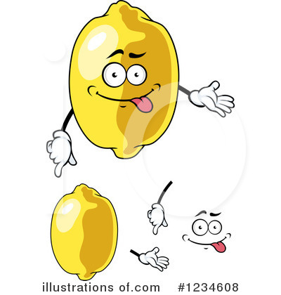 Royalty-Free (RF) Lemon Clipart Illustration by Vector Tradition SM - Stock Sample #1234608