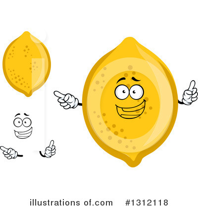 Royalty-Free (RF) Lemon Clipart Illustration by Vector Tradition SM - Stock Sample #1312118