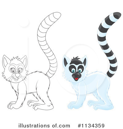 Royalty-Free (RF) Lemur Clipart Illustration by Alex Bannykh - Stock Sample #1134359