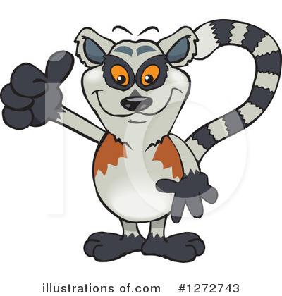 Royalty-Free (RF) Lemur Clipart Illustration by Dennis Holmes Designs - Stock Sample #1272743