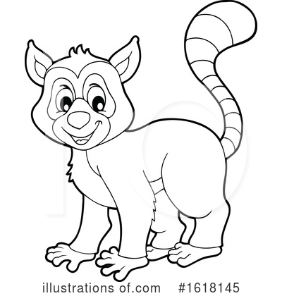 Royalty-Free (RF) Lemur Clipart Illustration by visekart - Stock Sample #1618145