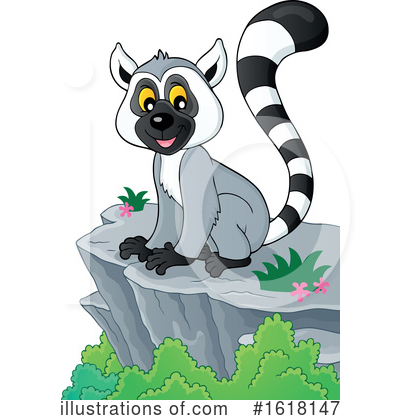 Royalty-Free (RF) Lemur Clipart Illustration by visekart - Stock Sample #1618147
