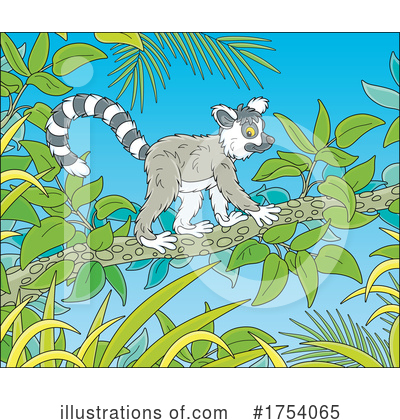 Royalty-Free (RF) Lemur Clipart Illustration by Alex Bannykh - Stock Sample #1754065