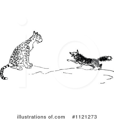 Royalty-Free (RF) Leopard Clipart Illustration by Prawny Vintage - Stock Sample #1121273