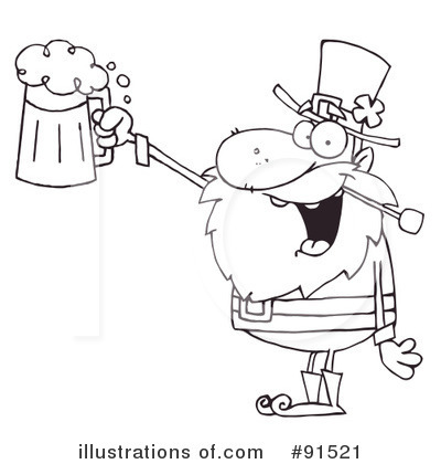 Royalty-Free (RF) Leprechan Clipart Illustration by Hit Toon - Stock Sample #91521