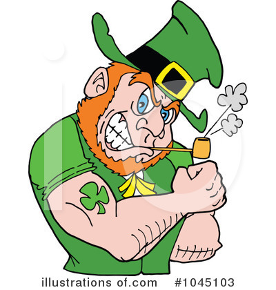 Royalty-Free (RF) Leprechaun Clipart Illustration by LaffToon - Stock Sample #1045103