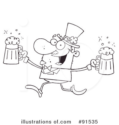 Royalty-Free (RF) Leprechaun Clipart Illustration by Hit Toon - Stock Sample #91535