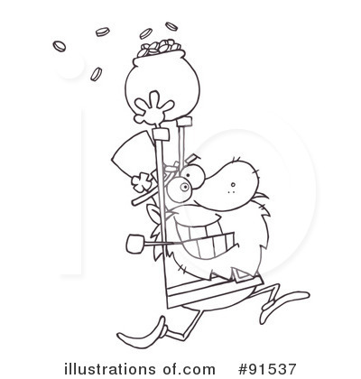 Royalty-Free (RF) Leprechaun Clipart Illustration by Hit Toon - Stock Sample #91537